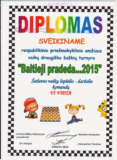 You are currently viewing Šaškių turnyras „Baltieji pradeda 2015“