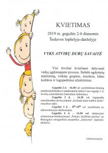 Read more about the article KVIETIMAS (ATVIRŲ DURŲ SAVAITĖ)