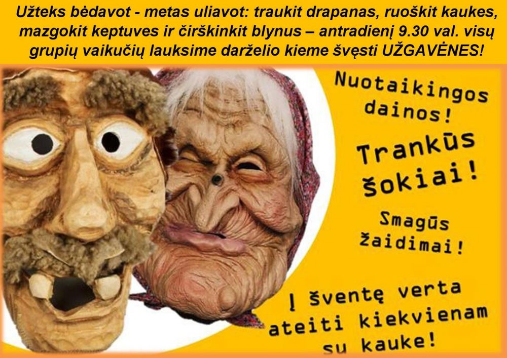 You are currently viewing Užgavėnės Radviliškio r. Šeduvos lopšelyje-darželyje