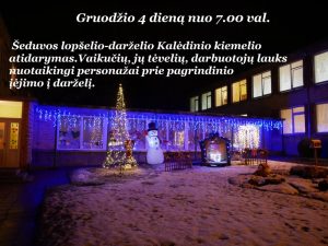 Read more about the article Kalėdinio kiemelio atidarymas