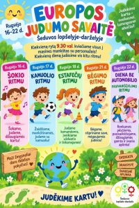 Read more about the article Europos judumo savaitė Šeduvos lopšelyje-darželyje
